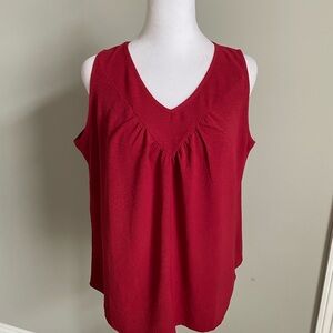 Chic Crimson Sleeveless Tank Top